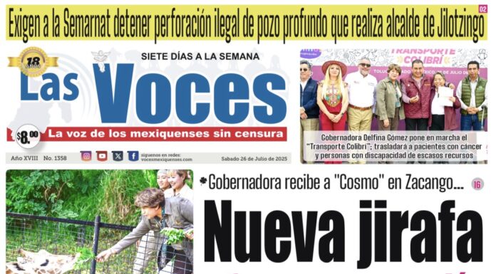 Gobernadora recibe a “Cosmo” en Zacango. Nueva jirafa refuerza conservación