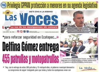 Para reforzar seguridad en Ecatepec Delfina Gómez entrega 455 patrullas y motopatrullas