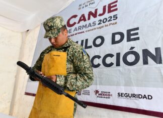 Destruyen 826 armas y casi 70 mil cartuchos en el Estado de México con programa Canje de Armas 2025