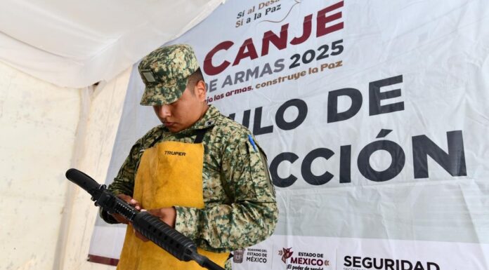 Destruyen 826 armas y casi 70 mil cartuchos en el Estado de México con programa Canje de Armas 2025