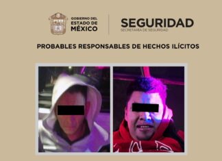 Asegura SSEM camioneta robada tras persecución y detiene a dos presuntos responsables en Tultitlán