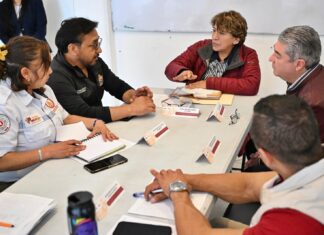 Delfina Gómez supervisa acciones de apoyo en Nezahualcóyotl tras fuertes lluvias