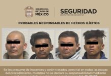 Detienen a cuatro hombres en Tlalnepantla por delitos contra la salud y portación de armas prohibidas