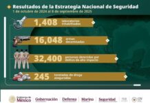 Reporta Gobierno Federal más de 32 mil detenciones y aseguramiento de 245 toneladas de droga en combate a la delincuencia