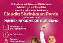 Claudia Sheinbaum ofrecerá su Primer Informe de Gobierno en Toluca