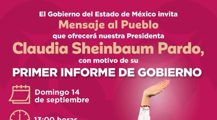 Claudia Sheinbaum ofrecerá su Primer Informe de Gobierno en Toluca