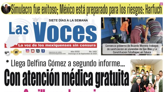 Llega Delfina Gómez a segundo informe Con atención médica gratuita para 9 millones de mexiquenses