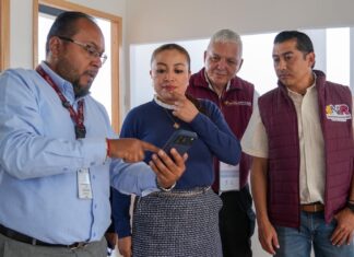 Supervisa Presidenta Municipal de Nicolás Romero instalación de nuevas oficinas para licencias de conducir en Plaza Juárez