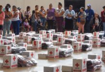 Entrega Cruz Roja Mexicana ayuda humanitaria a damnificados en Santo Tomás de los Plátanos