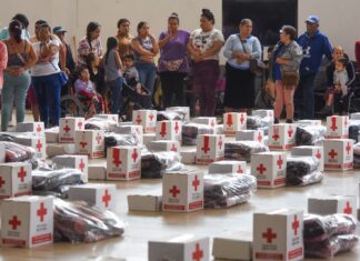 Entrega Cruz Roja Mexicana ayuda humanitaria a damnificados en Santo Tomás de los Plátanos