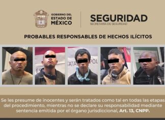 Detiene SSEM a cinco personas por delitos contra la salud y portación de armas en Ecatepec