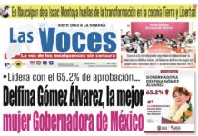 Lidera con el 65.2% de aprobación Delfina Gómez Álvarez, la mejor mujer Gobernadora de México