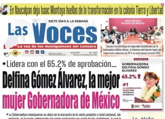 Lidera con el 65.2% de aprobación Delfina Gómez Álvarez, la mejor mujer Gobernadora de México