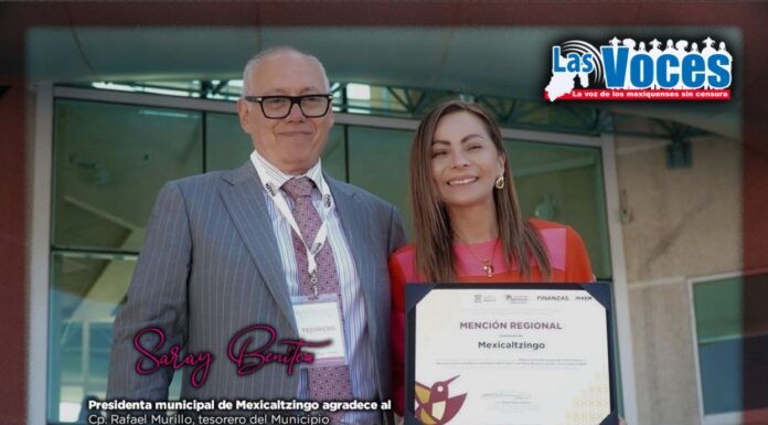Mexicaltzingo logra reconocimiento estatal por su eficiencia recaudatoria; Saray Benítez Espinoza encabeza gestión ejemplar