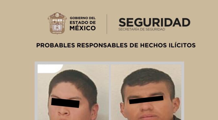 Capturan a dos presuntos narcomenudistas en operativo de la Secretaría de Seguridad del Estado de México