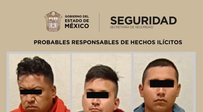 Aprehenden a tres presuntos asaltantes de caseta en operativo Zona Oriente