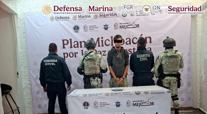 Detienen a siete personas y aseguran artefactos explosivos improvisados en Michoacán