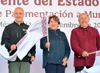 Sheinbaum y Gobernadora Delfina Gómez impulsan recuperación histórica del Oriente con nueva flota de Trenes de Pavimentación