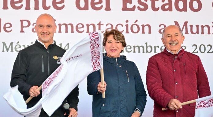 Sheinbaum y Gobernadora Delfina Gómez impulsan recuperación histórica del Oriente con nueva flota de Trenes de Pavimentación