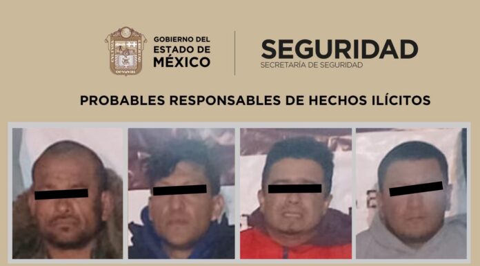 Coordinación entre SSEM y Guardia Nacional permite detención de cuatro presuntos narcomenudistas en Jaltenco