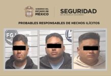 Aprehenden a cuatro colombianos por presunta extorsión y portación de arma en San Mateo Atenco; uno de ellos es menor de edad