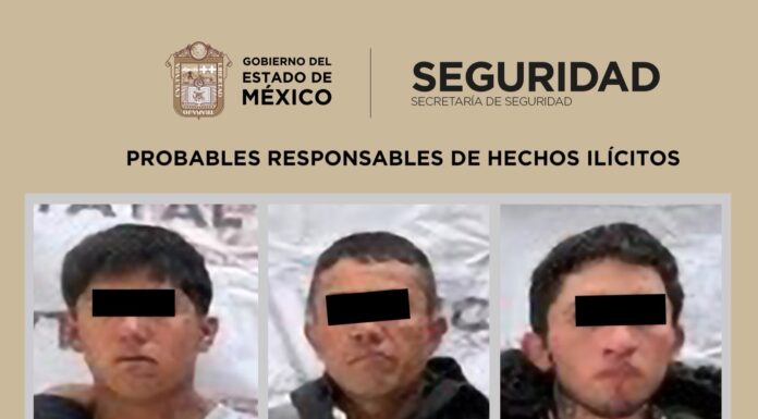 Detiene Secretaría de Seguridad del Edoméx a tres presuntos responsables de robo a casa habitación en Chapultepec