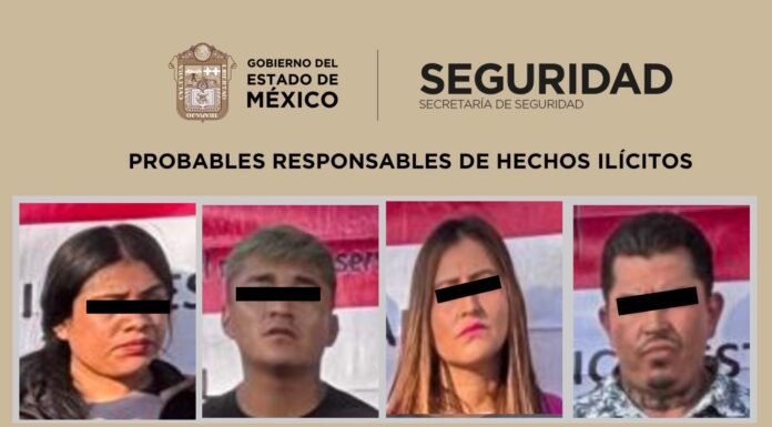 CAPTURAN A SEIS PERSONAS, ENTRE ELLAS DOS MENORES, TRAS ROBO CON VIOLENCIA A NEGOCIO EN METEPEC