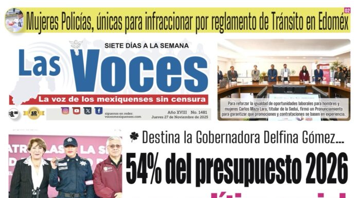 Destina la Gobernadora Delfina Gómez 54% del presupuesto 2026 a su política social