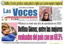 Alcanza su nivel más alto de aprobación en 2025 Delfina Gómez, entre las mejores evaluadas del país con un 68.5%