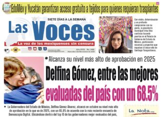 Alcanza su nivel más alto de aprobación en 2025 Delfina Gómez, entre las mejores evaluadas del país con un 68.5%