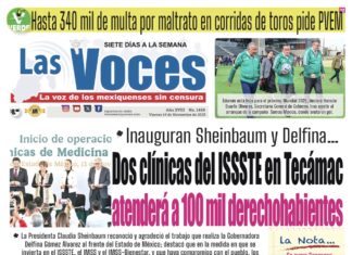 Inauguran Sheinbaum y Delfina Dos clínicas del ISSSTE en Tecámac, atenderá a 100 mil derechohabientes