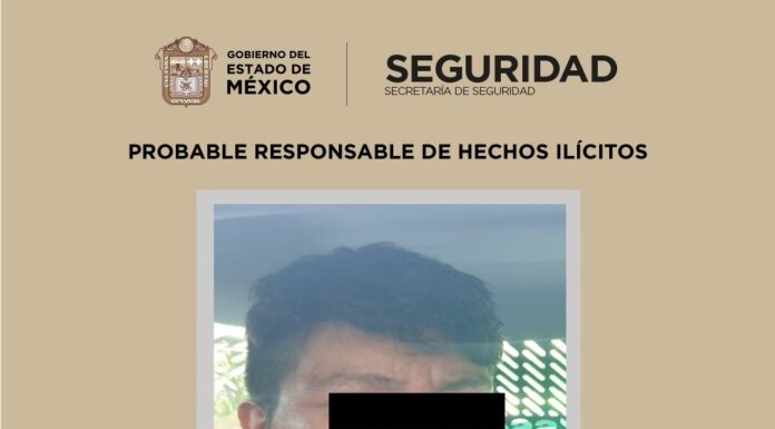 Detiene Secretaría de Seguridad del Estado de México a un hombre por probable feminicidio en Ecatepec