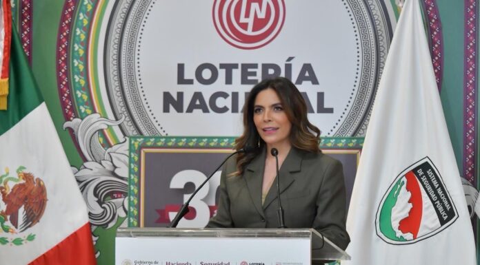 Lotería Nacional celebra 30 años del Sistema Nacional de Seguridad Pública con billete conmemorativo