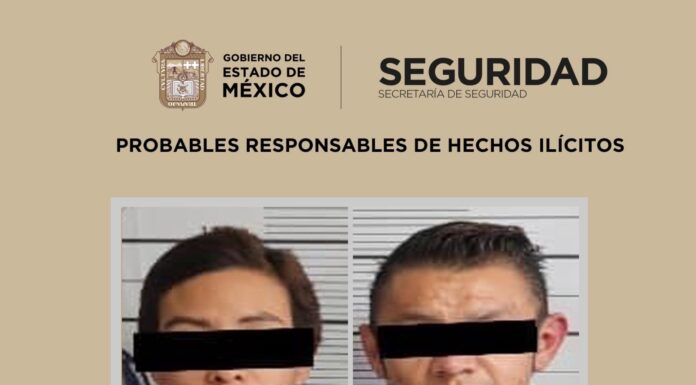 DETENIDOS DOS PRESUNTOS IMPLICADOS EN PORTACIÓN DE ARMA PROHIBIDA EN VALLE DE CHALCO