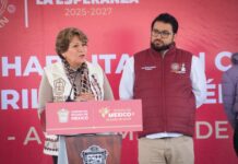 Inauguran Gobernadora Delfina Gómez y alcalde Isaac Montoya rehabilitación del carril lateral del Periférico Norte en Naucalpan