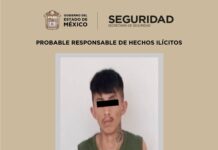 DETENIDO EN TLALNEPANTLA UN HOMBRE PRESUNTAMENTE IMPLICADO EN PORTACIÓN DE ARMA PROHIBIDA Y DELITOS CONTRA LA SALUD