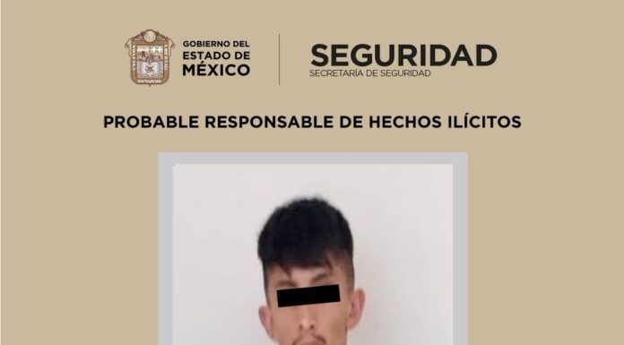 DETENIDO EN TLALNEPANTLA UN HOMBRE PRESUNTAMENTE IMPLICADO EN PORTACIÓN DE ARMA PROHIBIDA Y DELITOS CONTRA LA SALUD