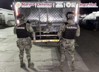 Fuerzas federales aseguran más de media tonelada de metanfetamina en el puerto de Mazatlán