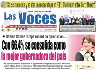 Delfina Gómez rompe récord de aprobación Con 66.4% se consolida como la mejor gobernadora del país