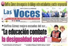 Delfina Gómez mejora escuelas del sur “La educación combate la desigualdad social”