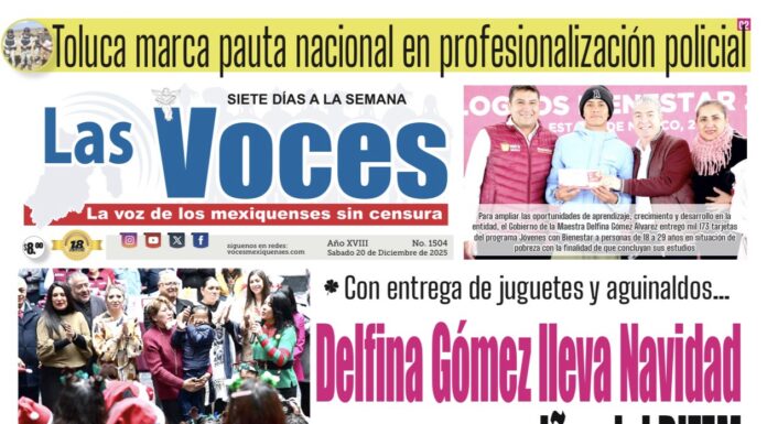 Con entrega de juguetes y aguinaldos, Delfina Gómez lleva Navidad y esperanza a niñez del DIFEM