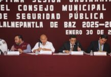 Encabeza Raciel Pérez Cruz Séptima Sesión del Consejo Municipal de Seguridad Pública en Tlalnepantla