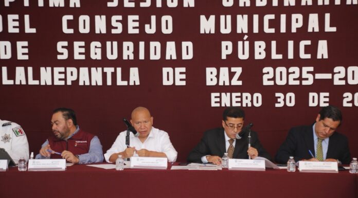 Encabeza Raciel Pérez Cruz Séptima Sesión del Consejo Municipal de Seguridad Pública en Tlalnepantla