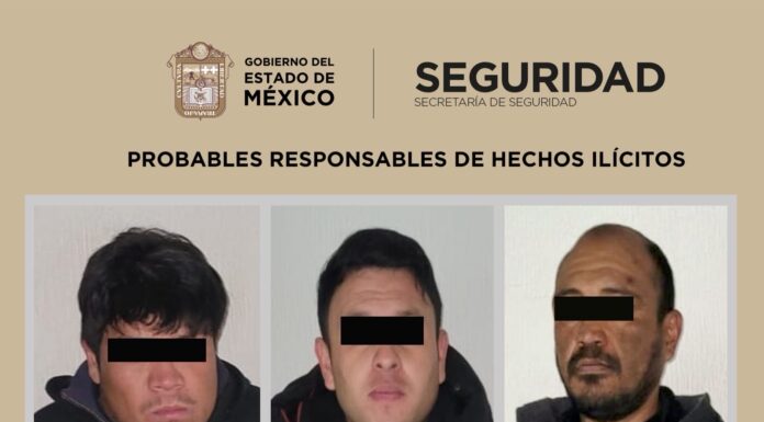 Operativo Blindaje permite detención de tres presuntos responsables de robo de vehículo con violencia en Jiquipilco