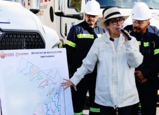 Azucena Cisneros inaugura programa de Recolección Nocturna de Basura en Ecatepec