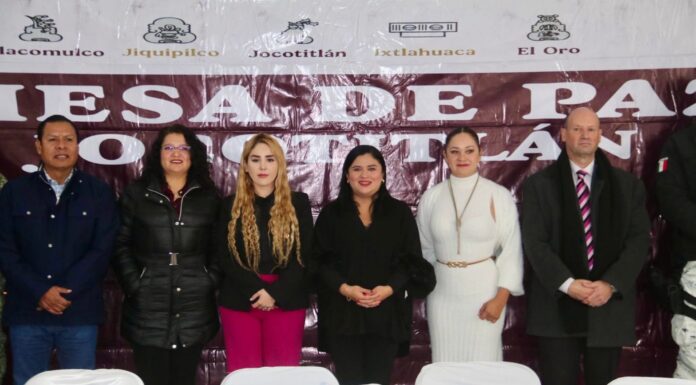 Instalan Mesa de Paz en Jocotitlán para fortalecer la seguridad y el bienestar social