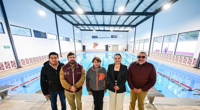 Recuperan espacio público en Tequixquiac con nueva alberca; inversión estatal supera 17 mdp