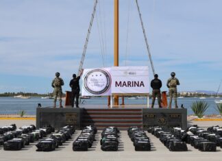 Armada de México y Guardia Costera de EU aseguran cargamento millonario de presunta cocaína en altamar