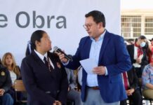 Entregan arcotecho en la EPO 273 de Santa María Atarasquillo, en Lerma