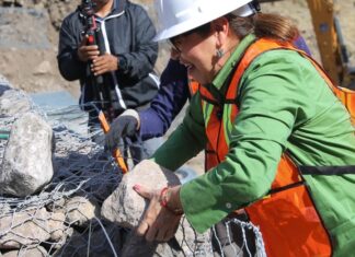 Construyen presa de gavión en San Andrés de la Cañada para prevenir inundaciones en Ecatepec
